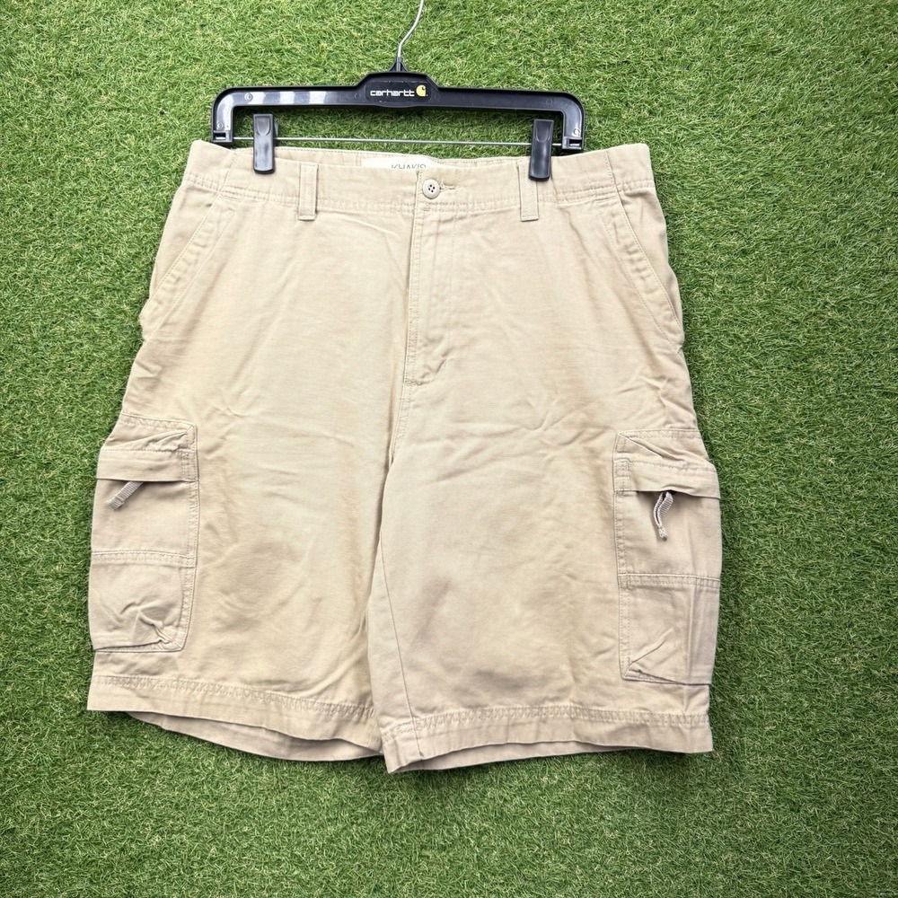 GAP Cargo Shorts Mens 34 Palomino Brown Cargo Shorts Rugged 11" Inseam Stretch